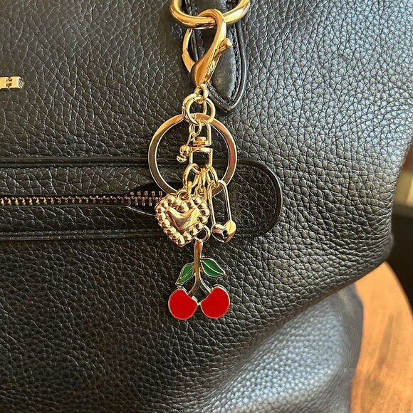 New WHIMSICAL HEARTS AND CHERRIES Bag Charm 🍒 - Picture 4 of 7